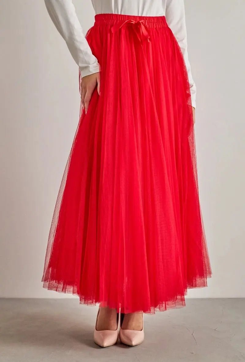 Aria Long Tulle Skirt - Elegant Flowy Maxi Skirt for Women | Perfect for Weddings, Parties & Special Occasions