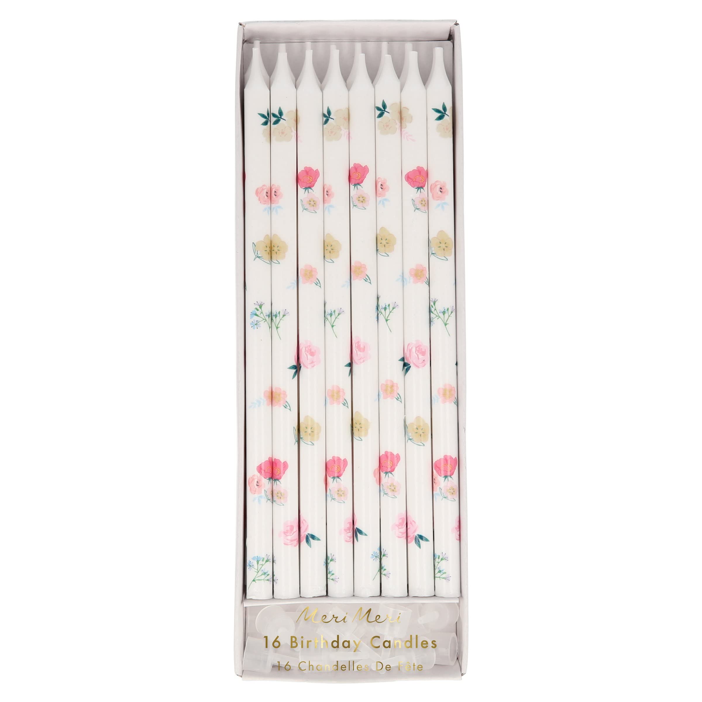 Meri Meri Birthday Cake Candles - Pack of 16, 2 Sizes for Party Decorations