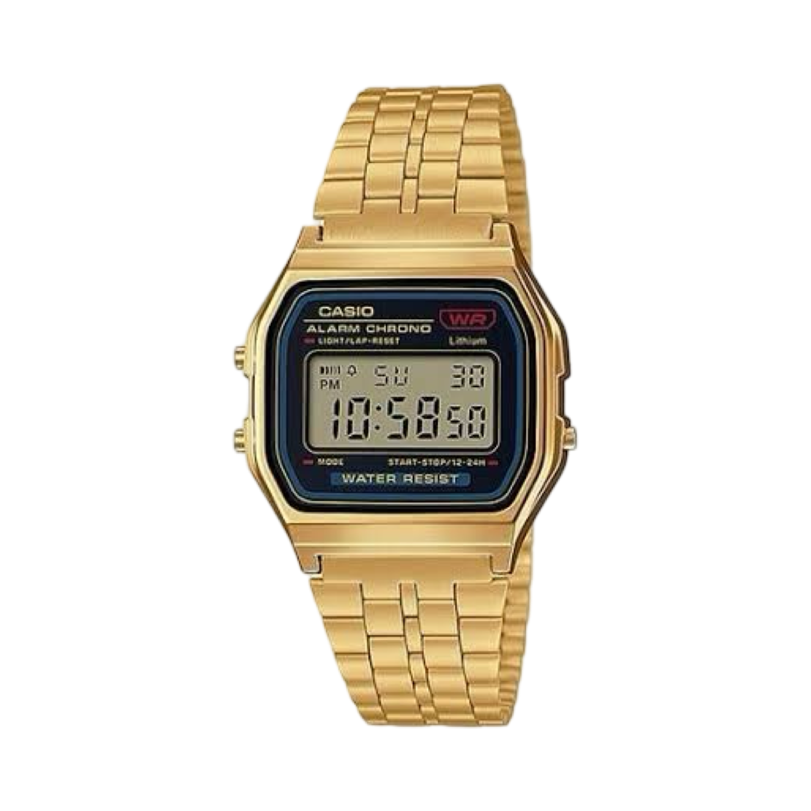 Casio Vintage Gold Illuminator Digital Watch - Gold & Black Retro Style for Men - Perfect for Casual Wear, Office & Everyday Use
