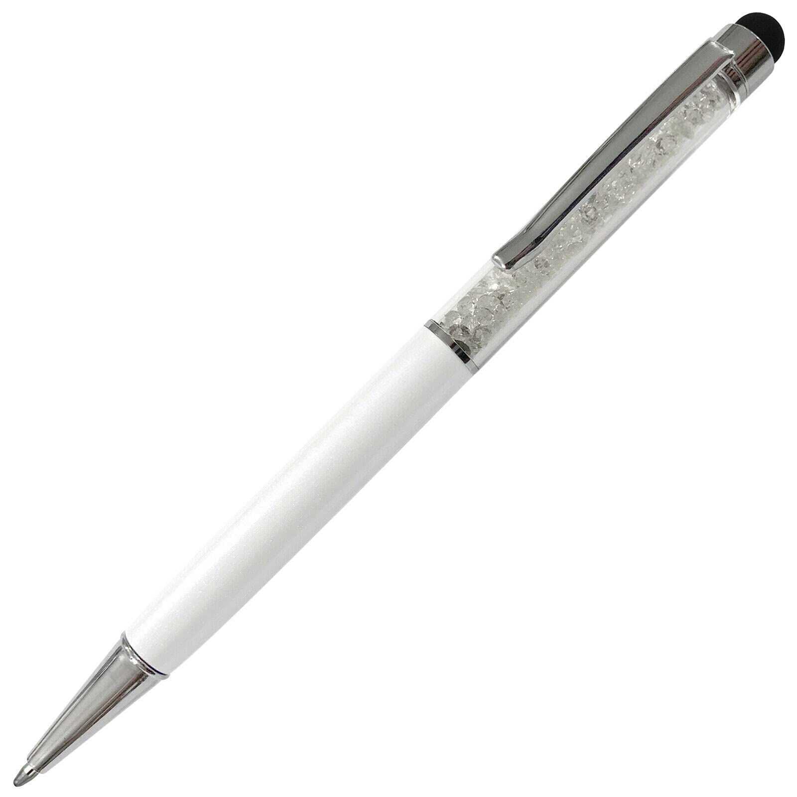Crystal Stylus Pen - White for Touchscreens & Writing