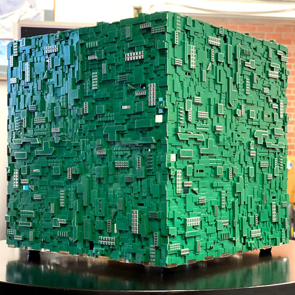Star Trek Borg Cube ATX PC Case - Green Edition | High-Performance Gaming Tower | Ready to Ship | Perfect for Sci-Fi Fans & Gaming Setups