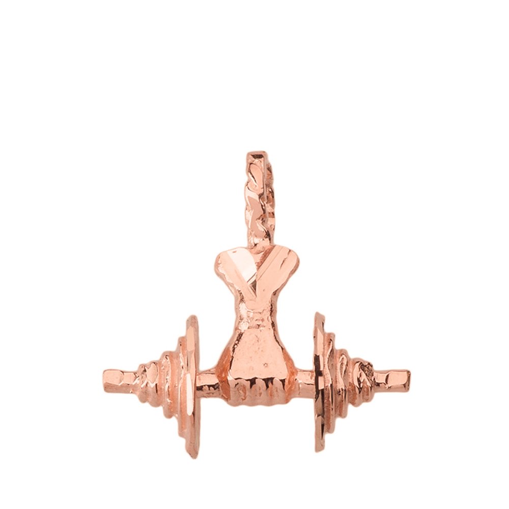 3D Weightlifting Dumbbell Pendant - Sports & Fitness Jewelry for Gym Enthusiasts - Perfect for Workouts, Bodybuilding Motivation & Athletic Style Accessories