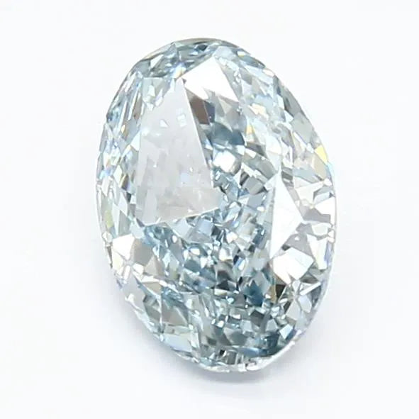 1.37ct Oval Lab Grown Diamond - Fancy Intense Green Blue Color, VS1 Clarity, IGI Certified for Engagement Rings & Fine Jewelry