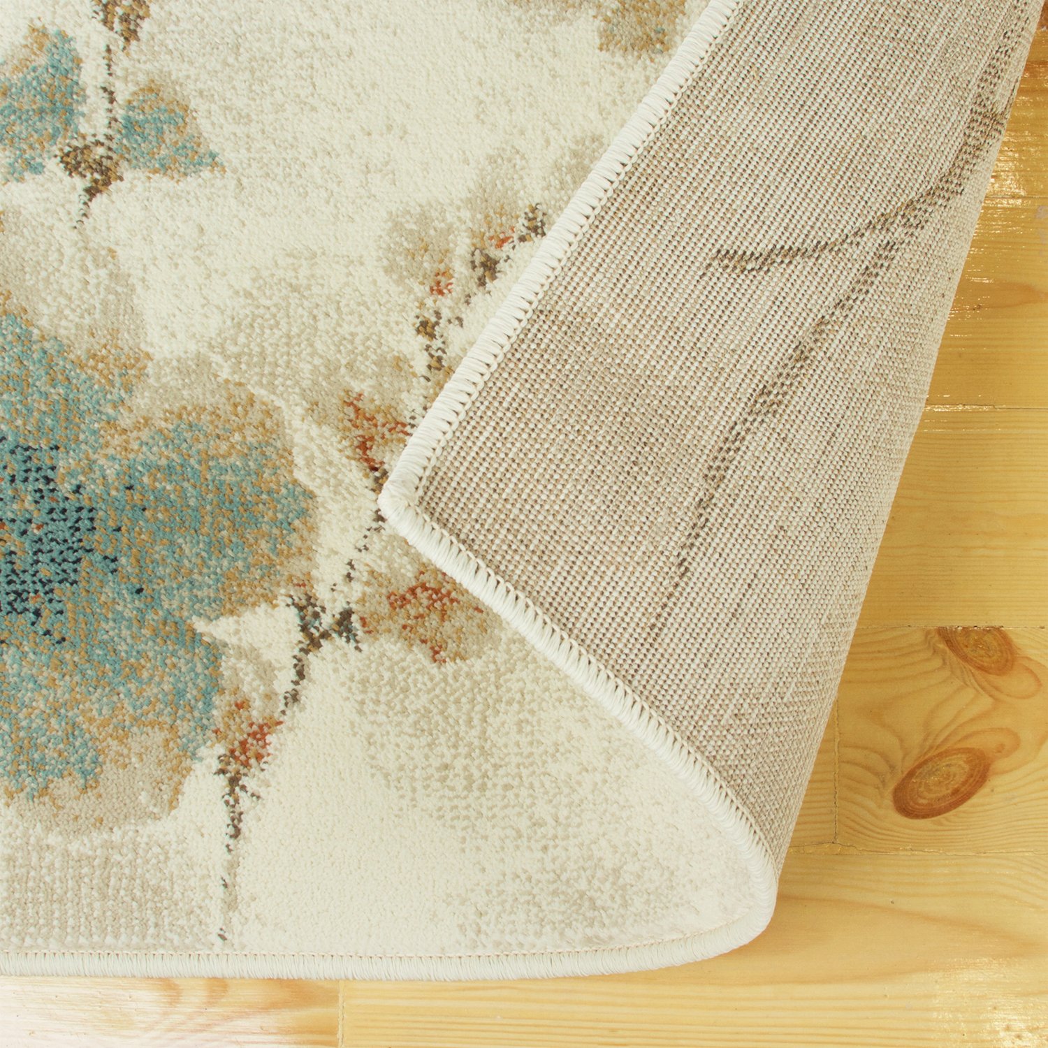 Premium 5' x 8' Stone Washable Area Rug - Fiore Collection for Bedroom, Living Room, Farmhouse, Kitchen, Entryway & Laundry Room - Soft Non-Slip Decor Rug Perfect for Cozy Home & High Traffic Areas