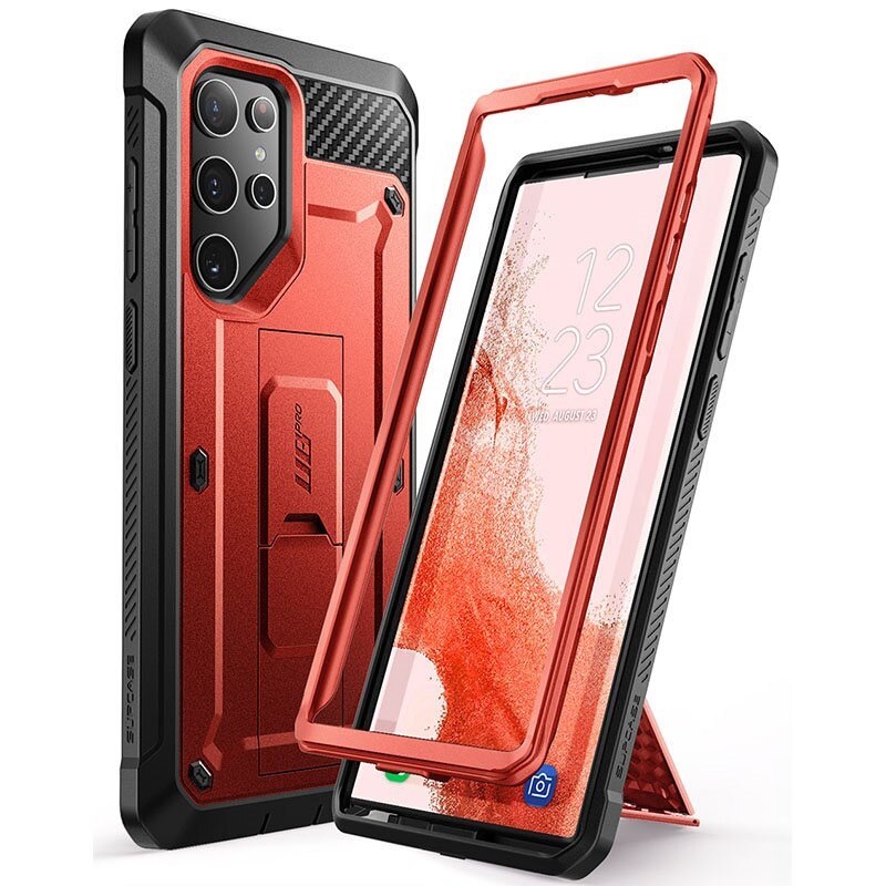 Samsung Galaxy S22 Ultra Case with Kickstand & Holster - Shockproof Protective Cover for Work, Travel & Outdoor Activities