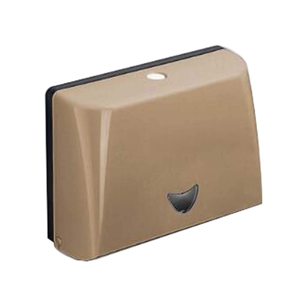 Gold 10 Inch Wall-Mounted Plastic Paper Towel Holder & Toilet Tissue Box Dispenser - Waterproof Bathroom & Kitchen Organizer for Hand Towels, Paper Towels, and Toilet Paper Rolls