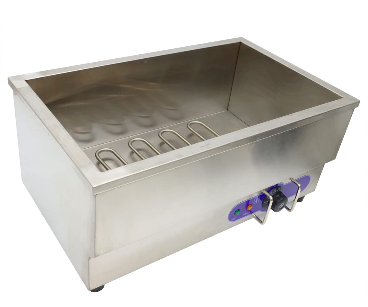 Commercial 110V 5-Pan Stainless Steel Food Warmer - 1500W Electric Steam Table with Adjustable Temperature (6