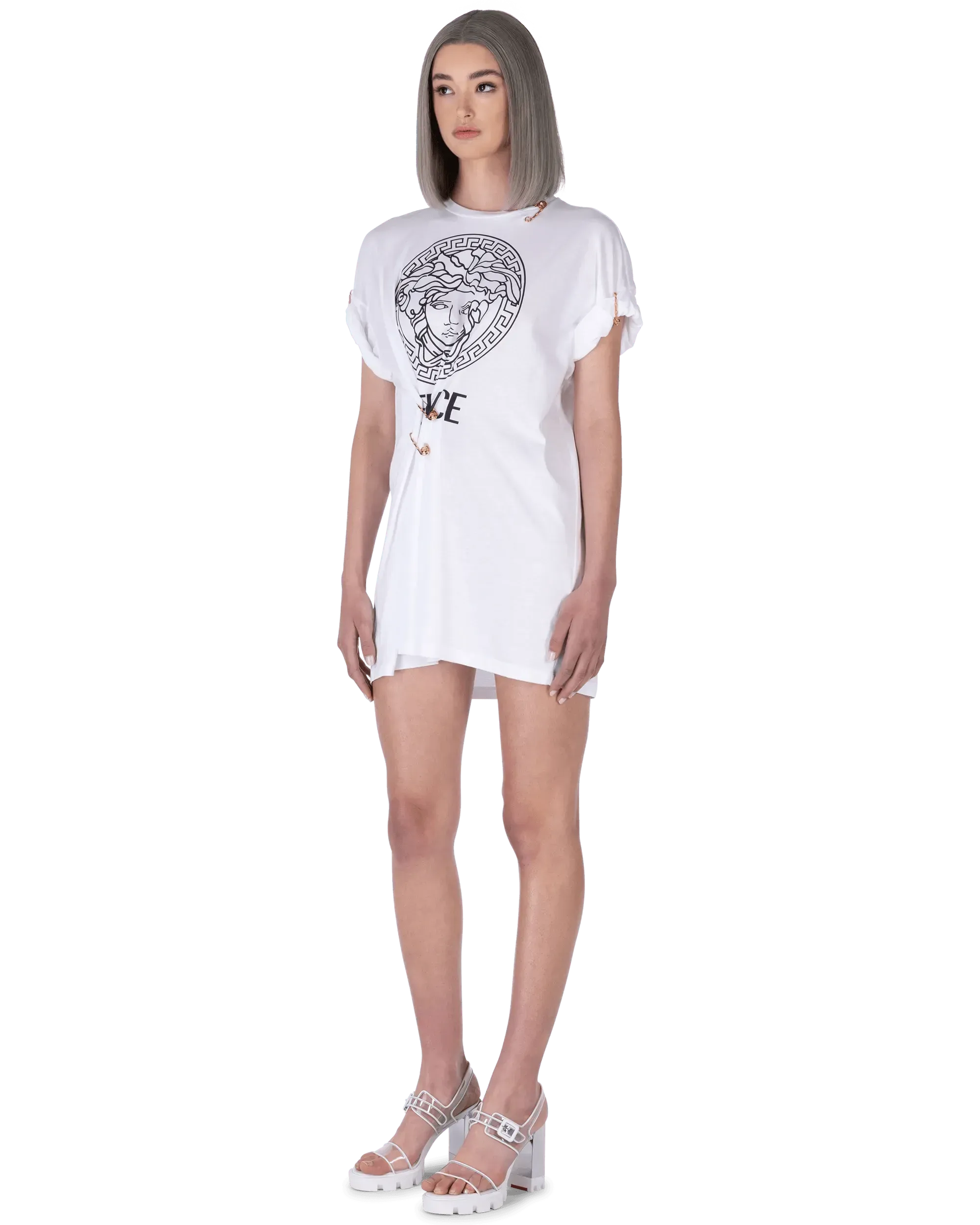 Stylish Logos Series T-Shirt Dress for Women - Trendy Casual & Lounge Wear - Perfect for Everyday Outfits, Weekend Errands & Relaxing at Home