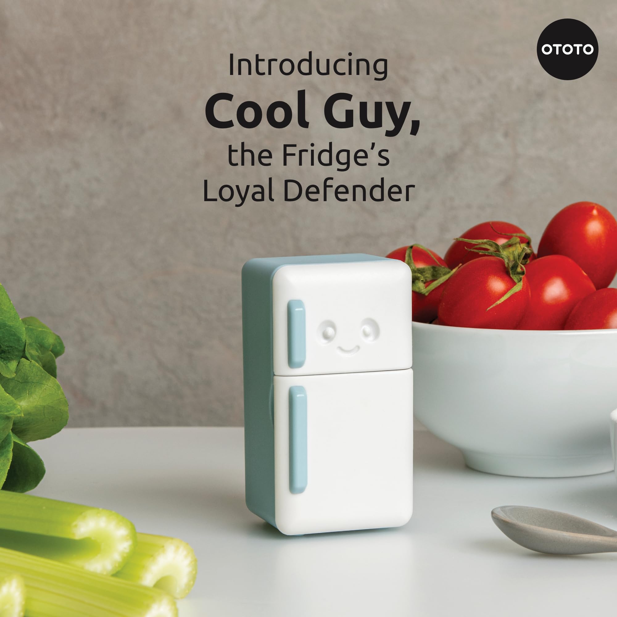 OTOTO Fridge Deodorizer - Natural Baking Soda Odor Absorber for Refrigerator, Cute Kitchen Accessories & Gadgets - Keep Your Fridge Fresh for Food Storage & Meal Prep