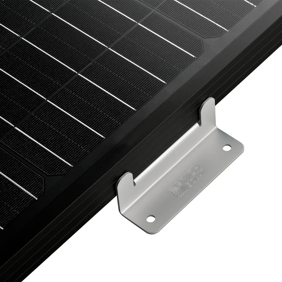 Heavy Duty Solar Panel Mounting Z Brackets - 4 Pack for Secure Installation | High-Quality Anodized Aluminum Bracket Set | Perfect for Roof, Ground, or RV Solar Panel Systems
