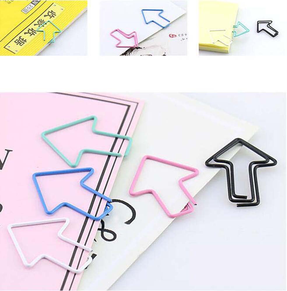 30 Pieces Arrow-Shaped Paper Clips - Fun Office & School Supplies, Desk Organizers, Bookmark Accessories for Notebooks, Documents & Gift Wrapping