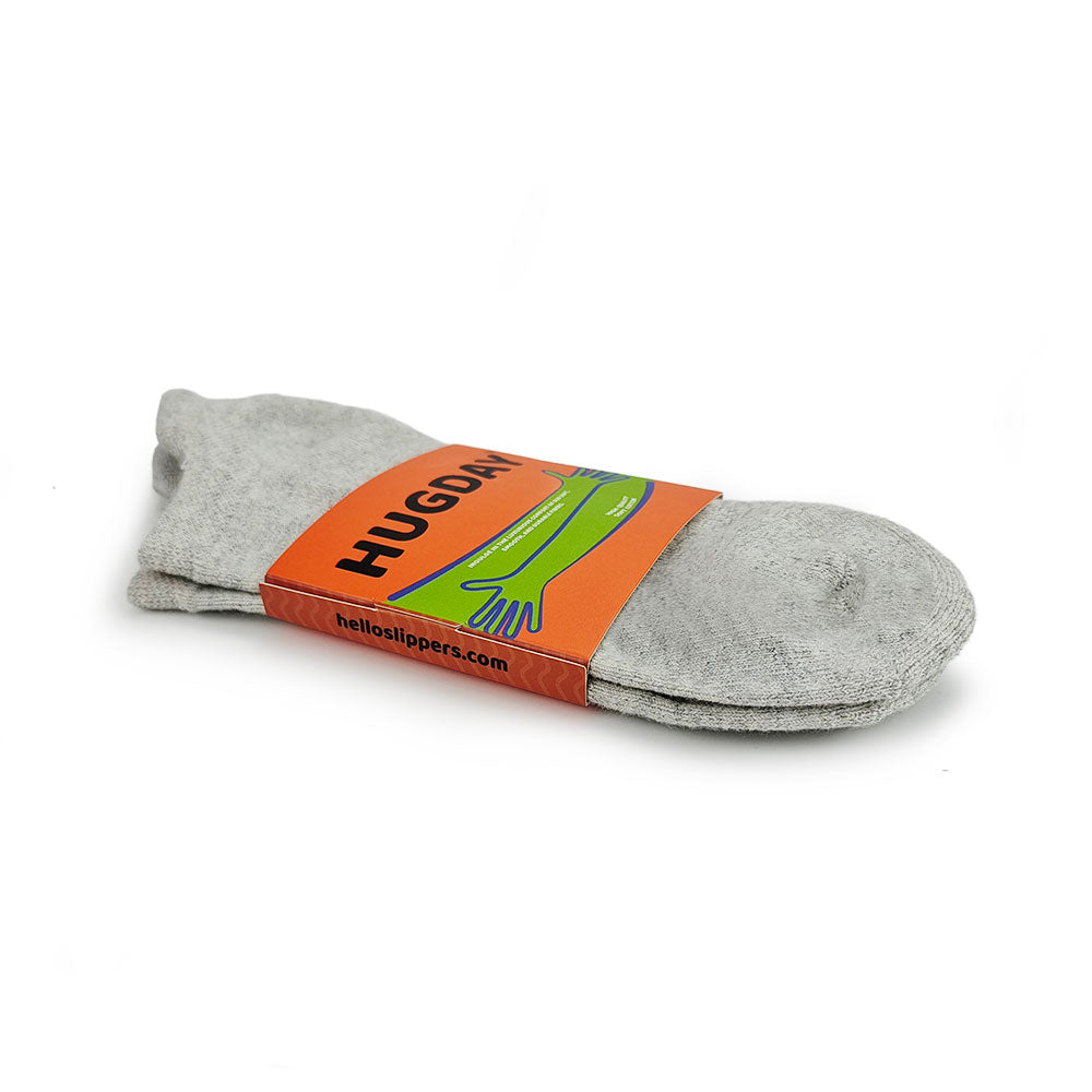 Breathable Solid Ankle Socks for Men & Women - Light Gray Athletic Socks for Running, Gym, Workout & Everyday Comfort