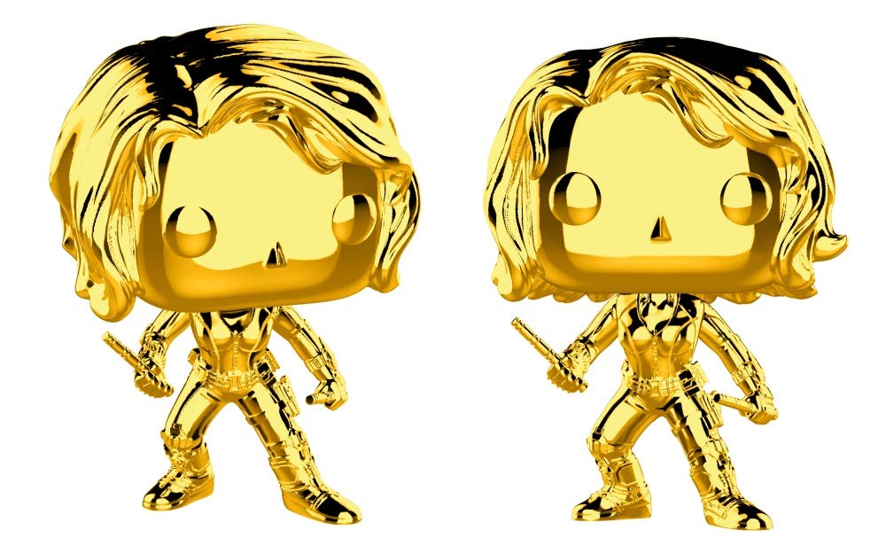 Funko Pop Marvel: Black Widow Gold Chrome Collectible Figure - Marvel Studios 10th Anniversary Limited Edition - Perfect for Display, Gifts & Marvel Collections
