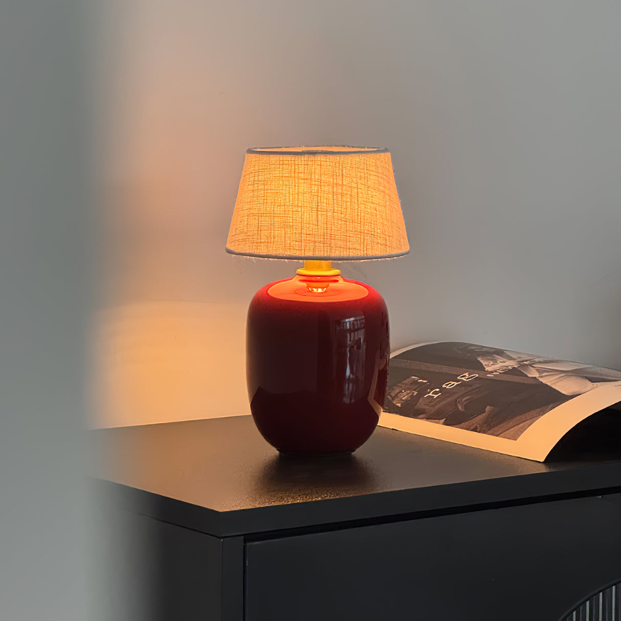 Como Petite Table Lamp - Modern Small Nightstand Lamp for Bedroom, Living Room, Office - Soft Warm White Light, Touch Control, USB Charging - Perfect for Reading, Relaxing & Home Decor