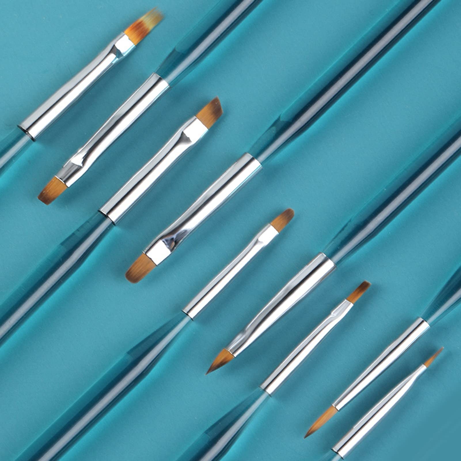 Professional Nail Art Brushes Set for DIY Nail Design - Dotting, Blooming, Painting & Gel Polish Application - Perfect for Salon, Home Manicure & Nail Art Enthusiasts