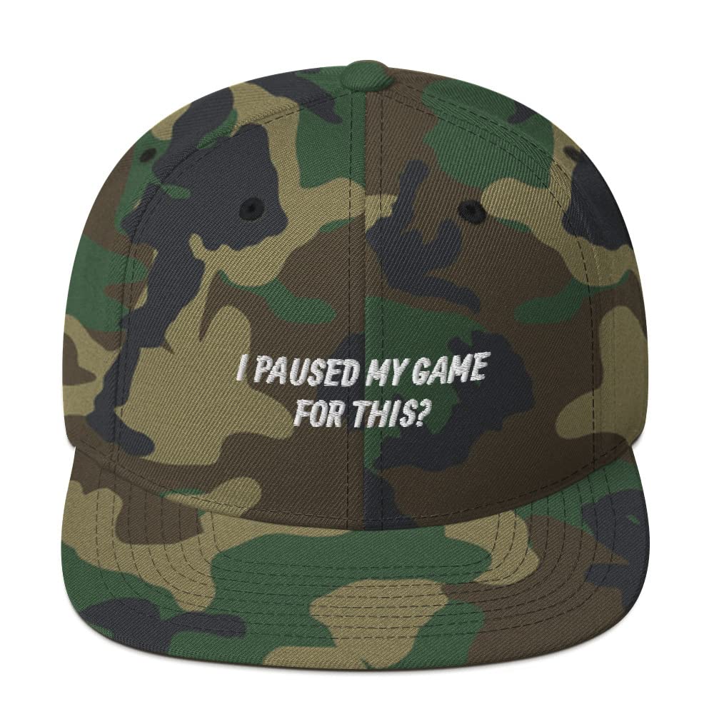 Funny Embroidered Adjustable Snapback Hat - Video Game Lover Gift for Men & Women - Perfect for Gaming Sessions, Cosplay & Everyday Wear