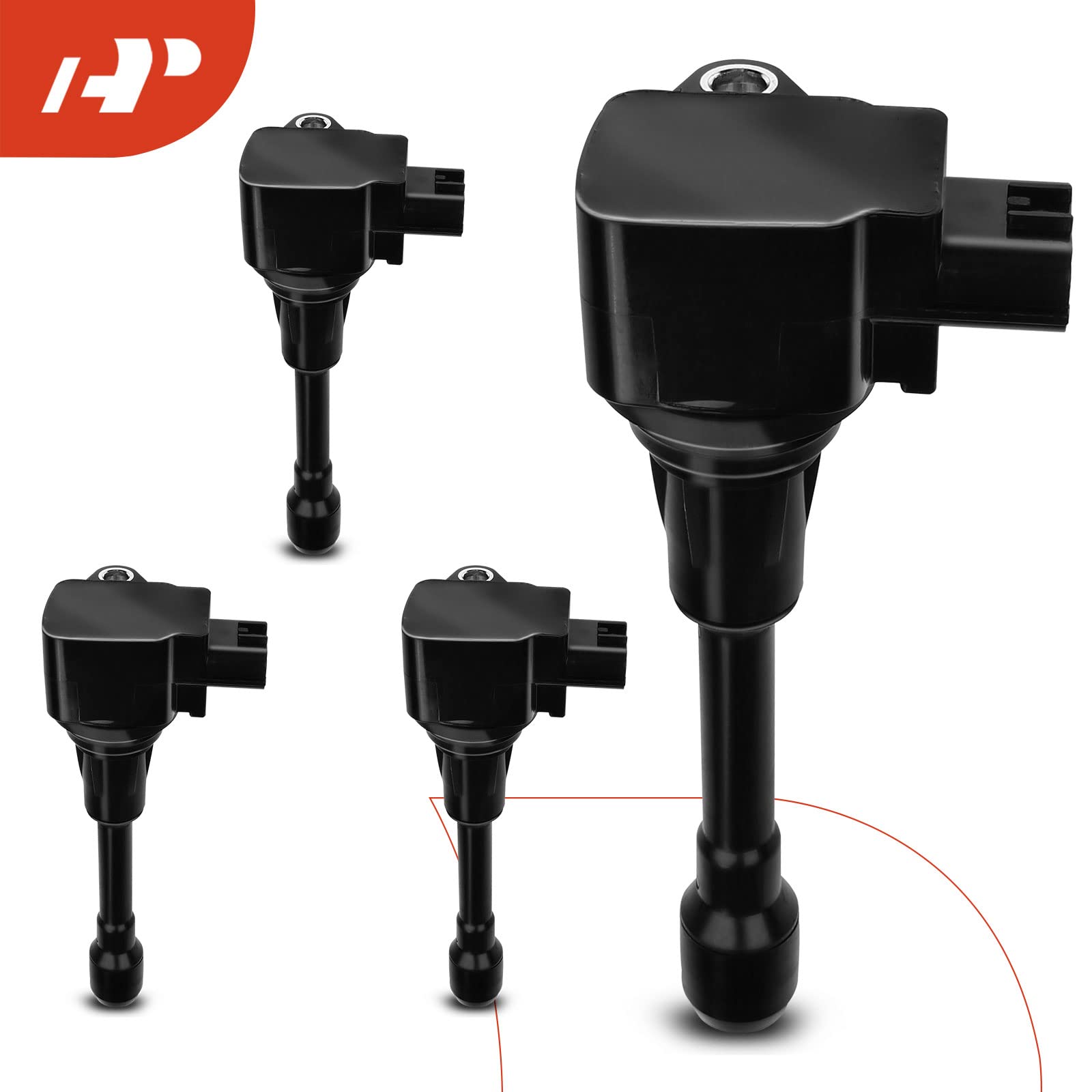 Premium Ignition Coil Pack Set - Compatible with Infiniti QX56 (2011-2013), QX80 (2014-2019) & Nissan Armada (2017-2020) V8 5.6L Engine (Cylinders #5-8) - 4-Piece Replacement Kit for Smooth Engine Performance & Fuel Efficiency - Perfect for Off-Roading, Towing & Daily Commuting