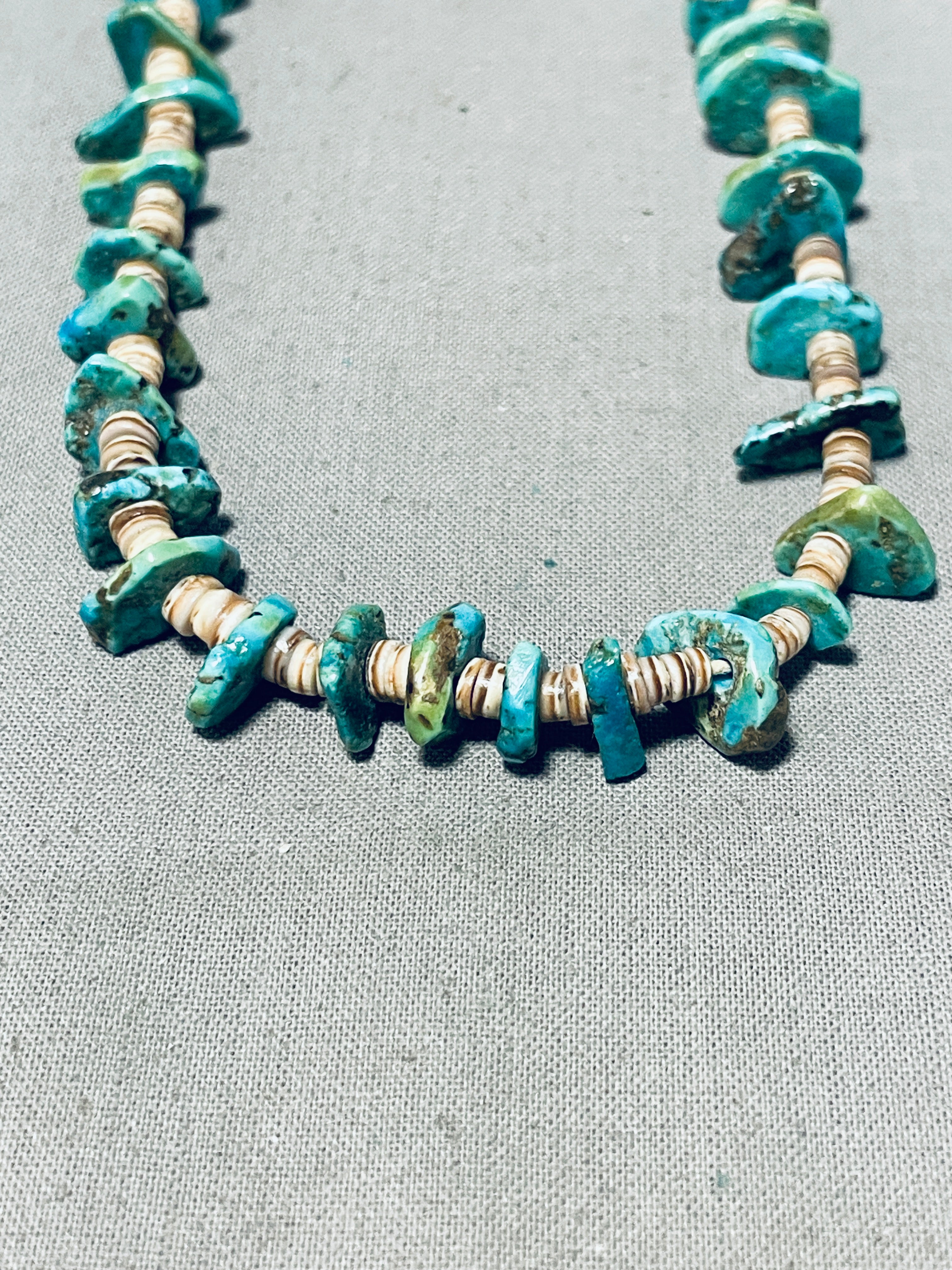 1950's Rare Vintage Native American Navajo Royston & Kingman Turquoise Necklace - Authentic Handmade Jewelry for Women, Boho Style, Southwest Fashion - Perfect for Weddings, Parties & Special Occasions