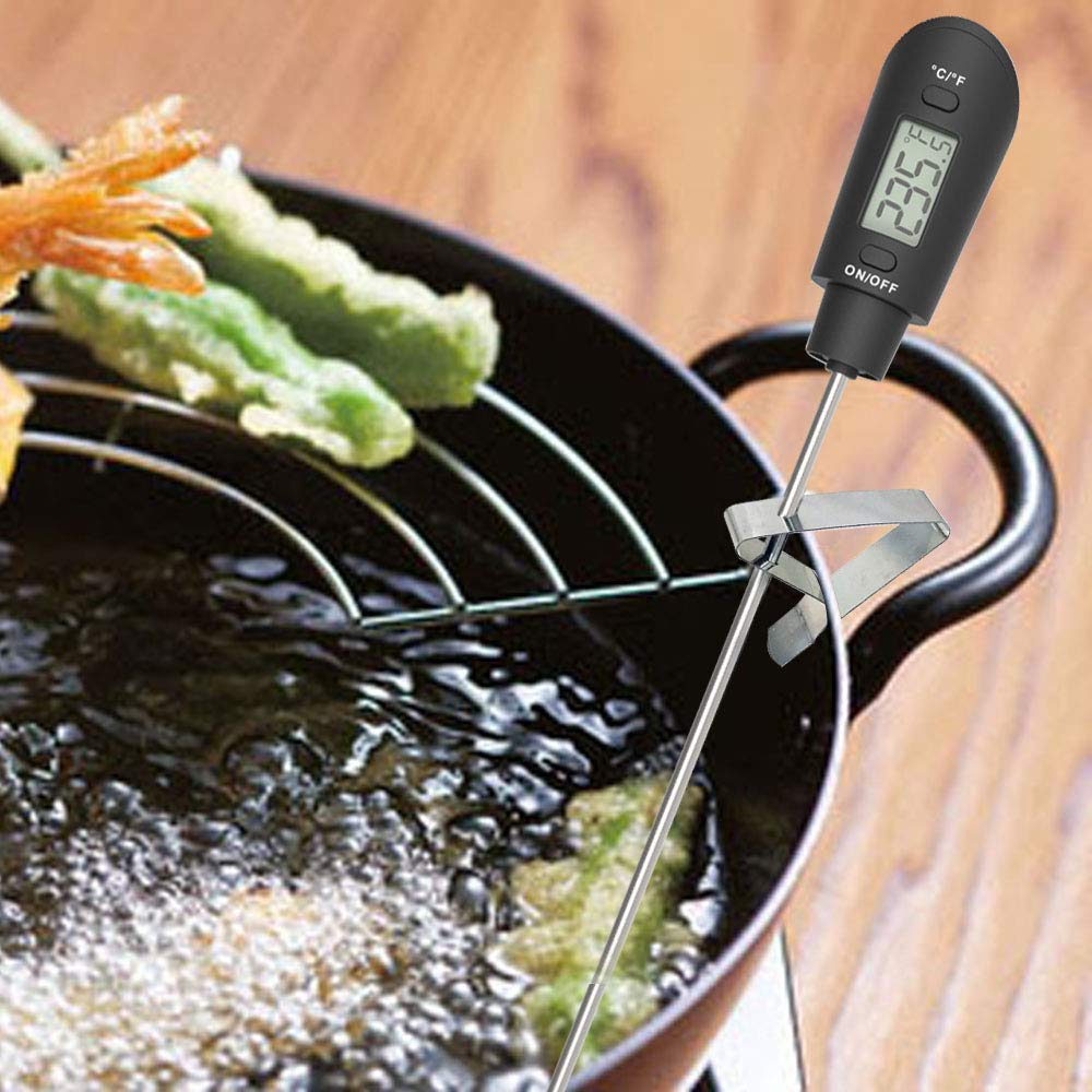 Efeng Digital Candy Thermometer Spatula with Instant Read & Pot Clip - BPA-Free Silicone Kitchen Tool for Candy Making, Chocolate, Jams, Syrups - Perfect for Home Baking, DIY Desserts, and Professional Confectionery