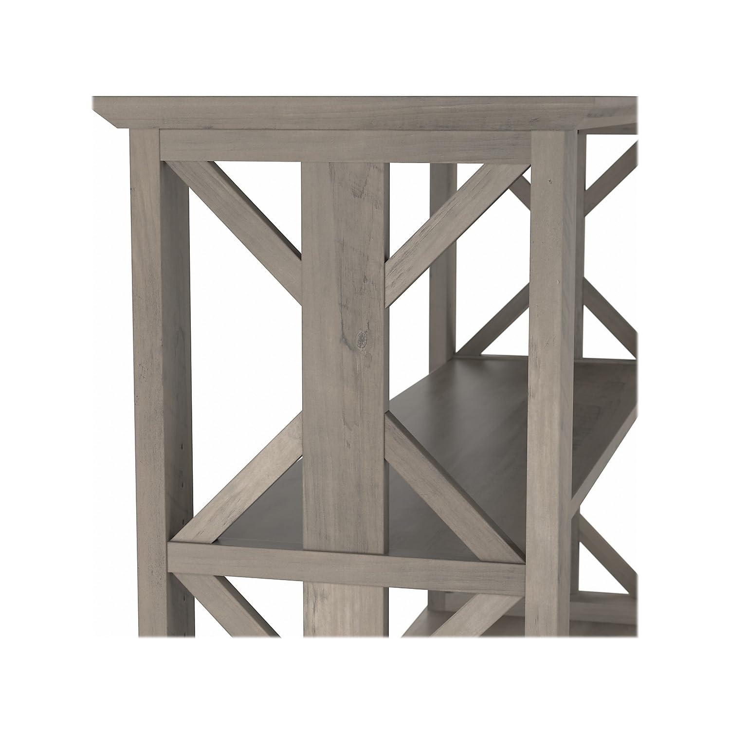 Bush Furniture Homestead Console Table with Shelves - Driftwood Gray Finish - Entryway, Living Room, or Hallway Storage Solution