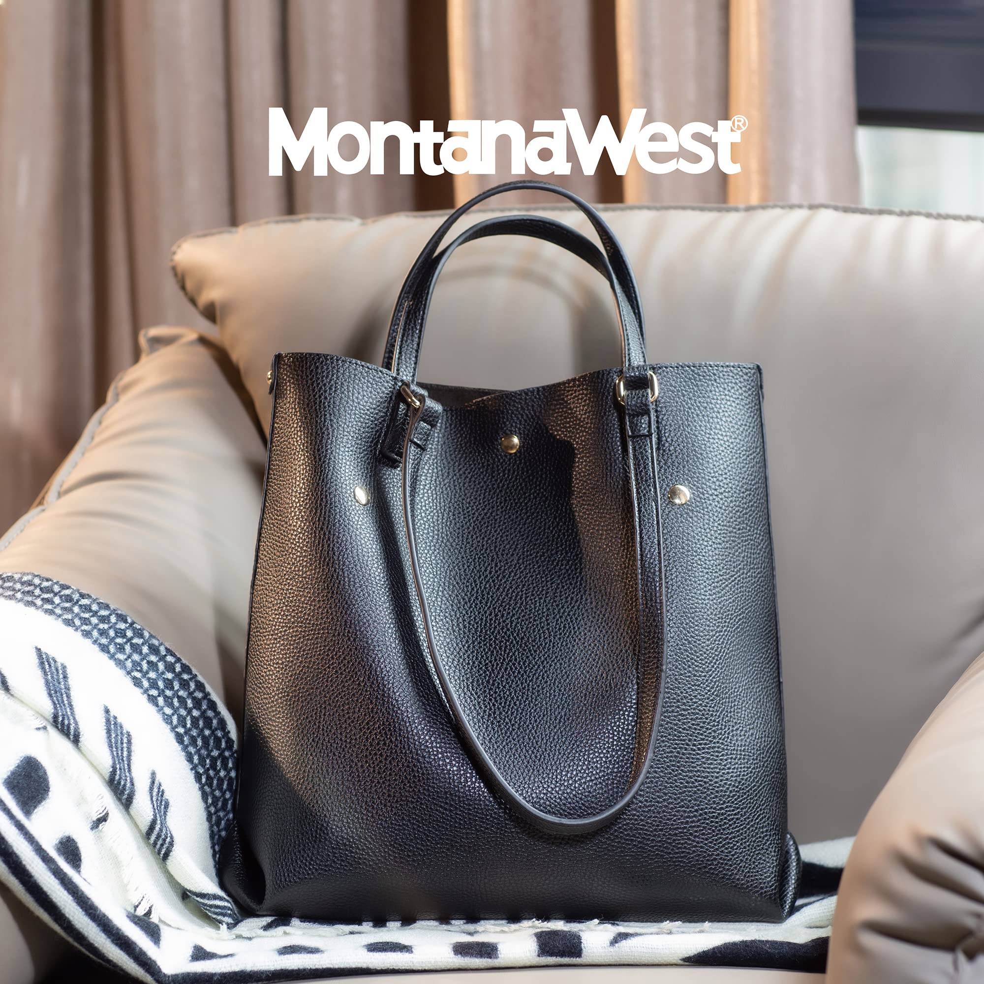 Montana West Women's Large Tote Bag - Stylish Top Handle Satchel Purse with Shoulder Strap for Work, Travel & Everyday Use