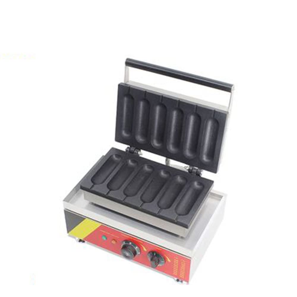 220V Hot Dog Waffle Maker Machine - Non-Stick Electric Hotdog Baker Iron for Street Snack, Party Food & Breakfast - Create Fun Shaped Waffles, Lolly Hotdogs & Unique Snacks at Home