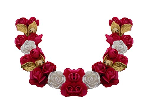 Artificial Gajra Flower Hair Jewelry for Women - Pink Juda Veni Hair Accessory | Perfect for Weddings, Parties & Festivals
