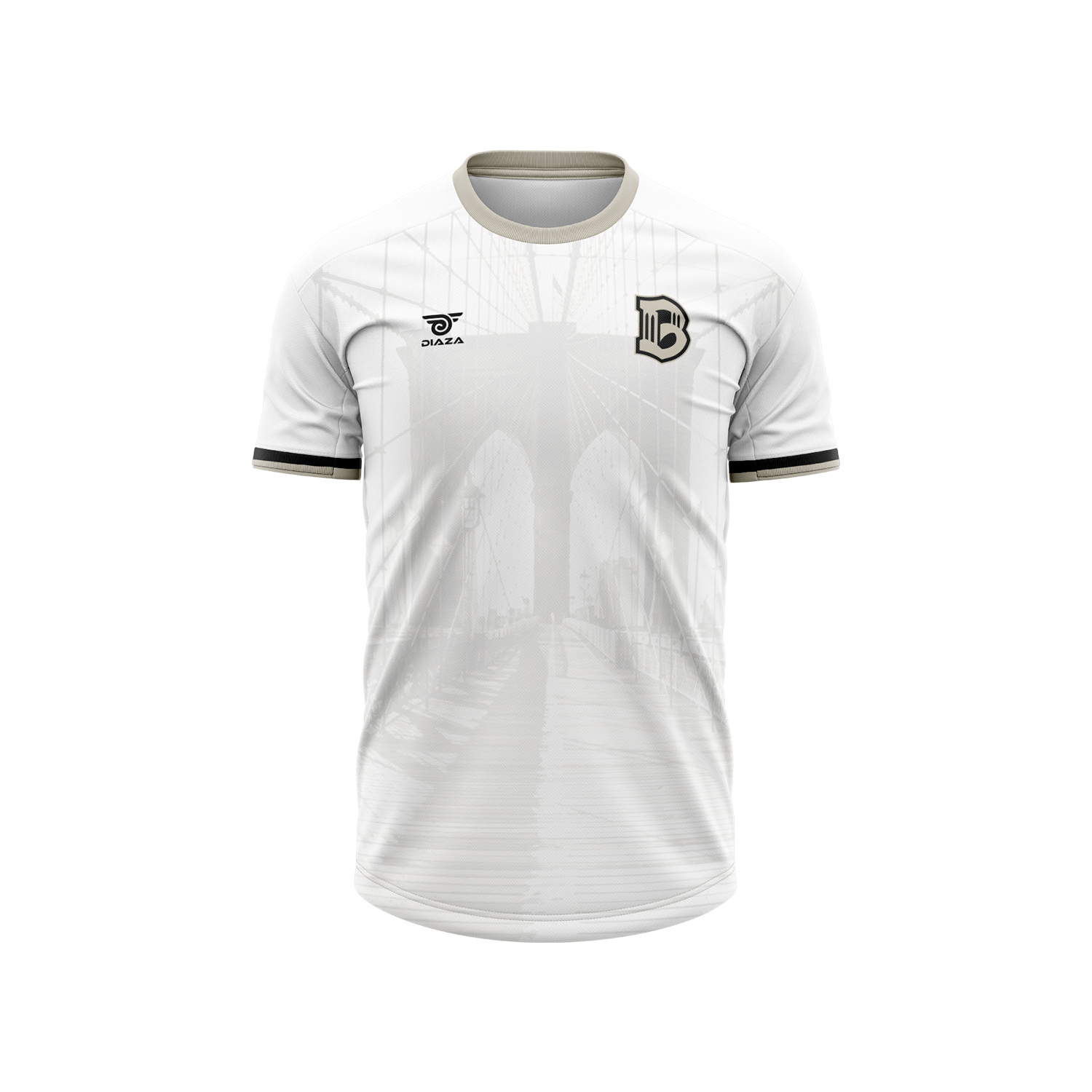 Brooklyn FC Youth Training Jersey - White Soccer Shirt for Kids - Perfect for Practice, Games & Team Sports