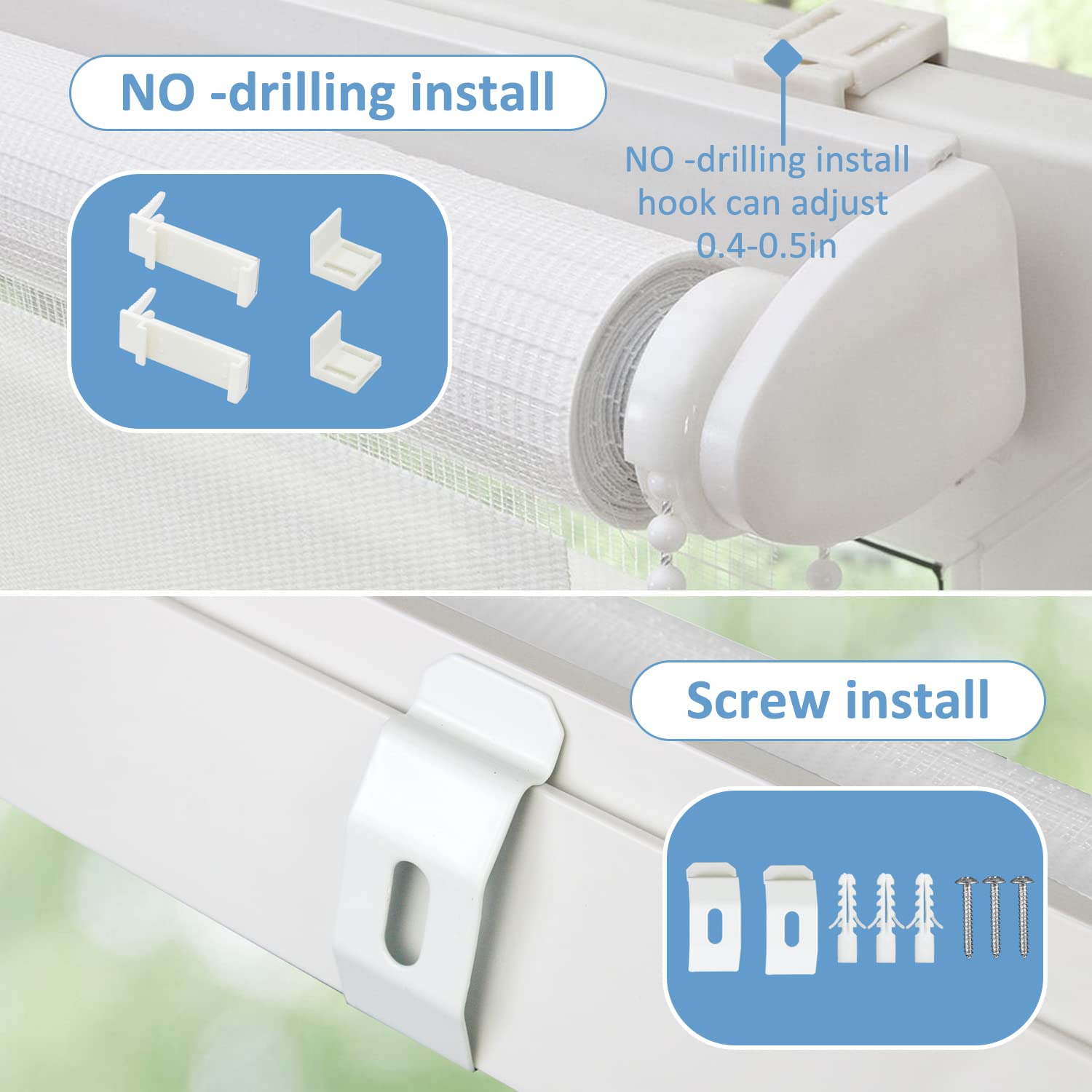 Zebra Roller Window Shades - 29.5
