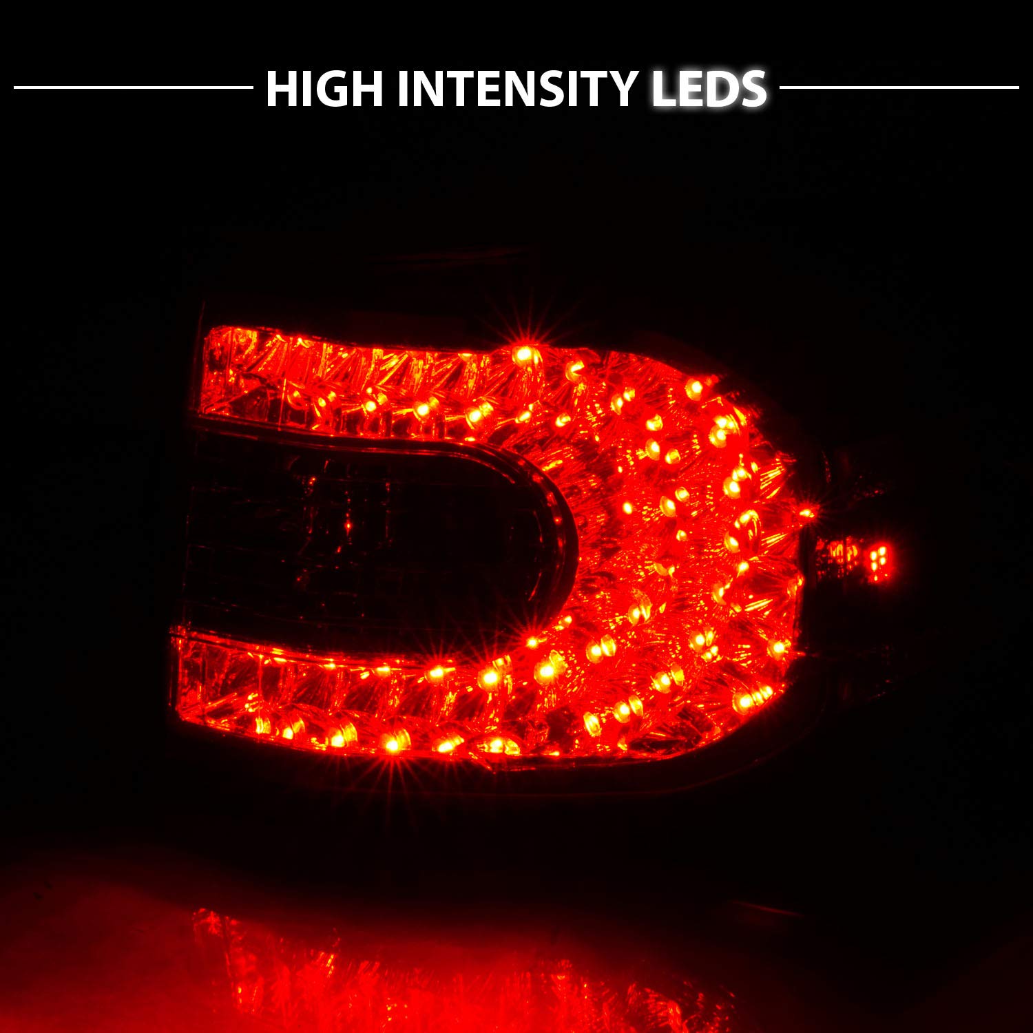 AmeriLite LED Tail Lights for Toyota FJ Cruiser - Smoke Lens, Left & Right Side - Enhanced Visibility & Style for Off-Road Adventures & Night Driving