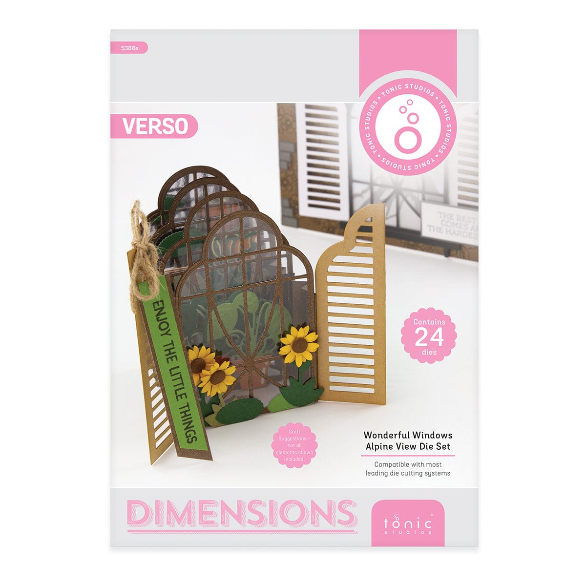 Wonderful Windows Alpine View Die Set 5388e - Premium Scrapbooking & Card Making Supplies for DIY Crafts and Home Decor