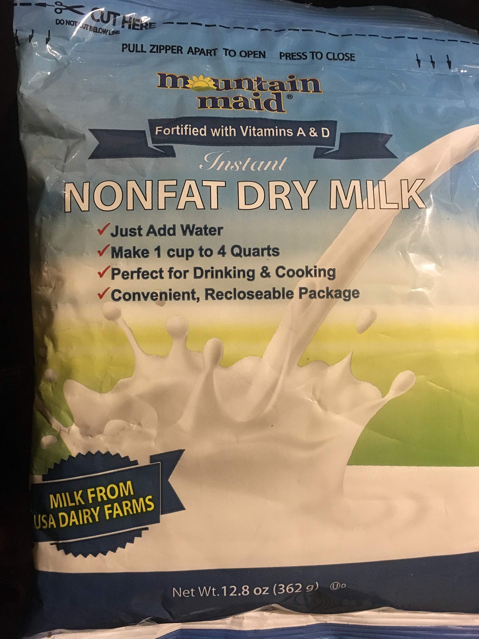 Nonfat Dry Milk Powder - Instant, Low Fat, High Protein for Baking, Coffee & Cooking | Quick & Easy Pantry Staple