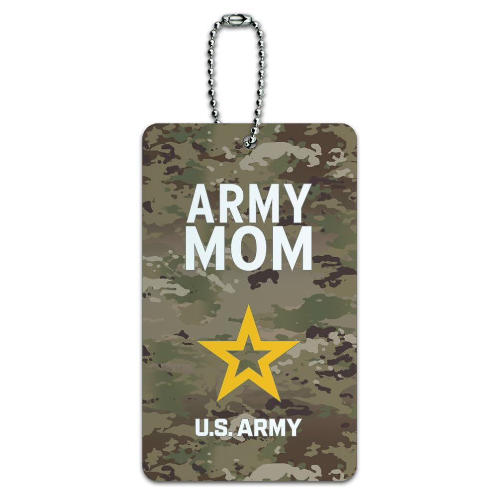 U.S. Army Mom Military Themed Luggage Tag - Durable Carry-On Suitcase ID Card for Travel | Perfect for Military Families, Deployment Gifts & Proud Army Parents