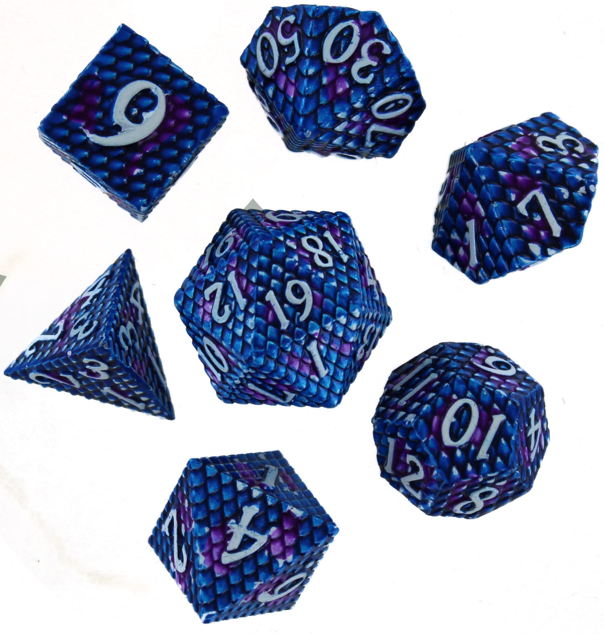 Metal Dragon Scale Dice Set for D&D & RPG Gaming