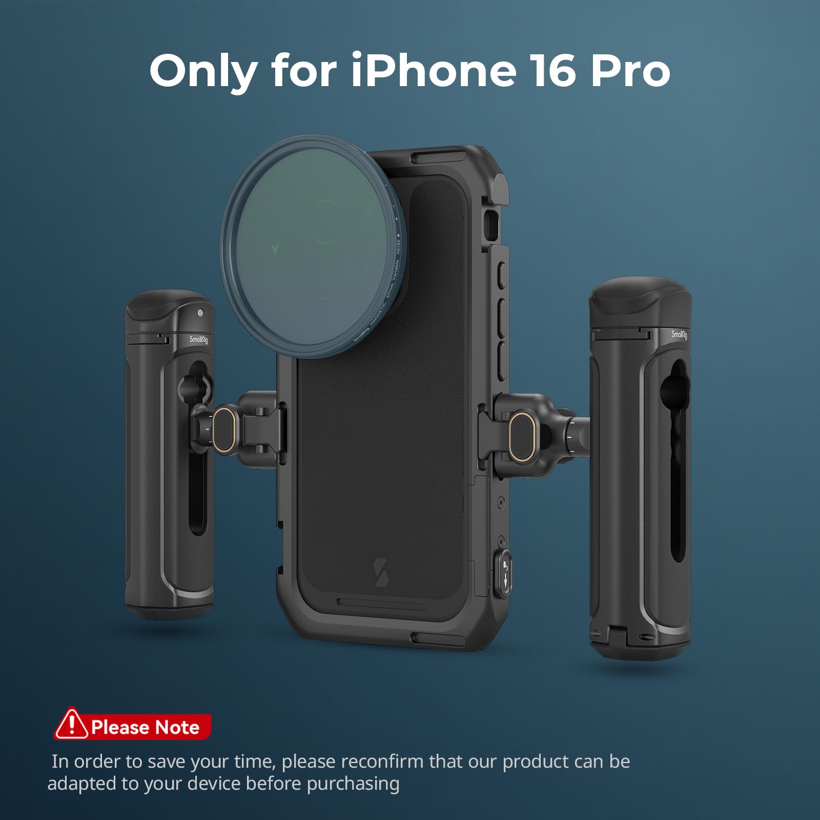 SmallRig iPhone 16 Pro Video Cage Kit - Dual Handheld Rig with Wireless Quick Release Side Handle for Professional Video Recording, YouTube, Live Streaming & Vlogging (Model 5007) - Perfect for Content Creators, Filmmakers and Mobile Videographers