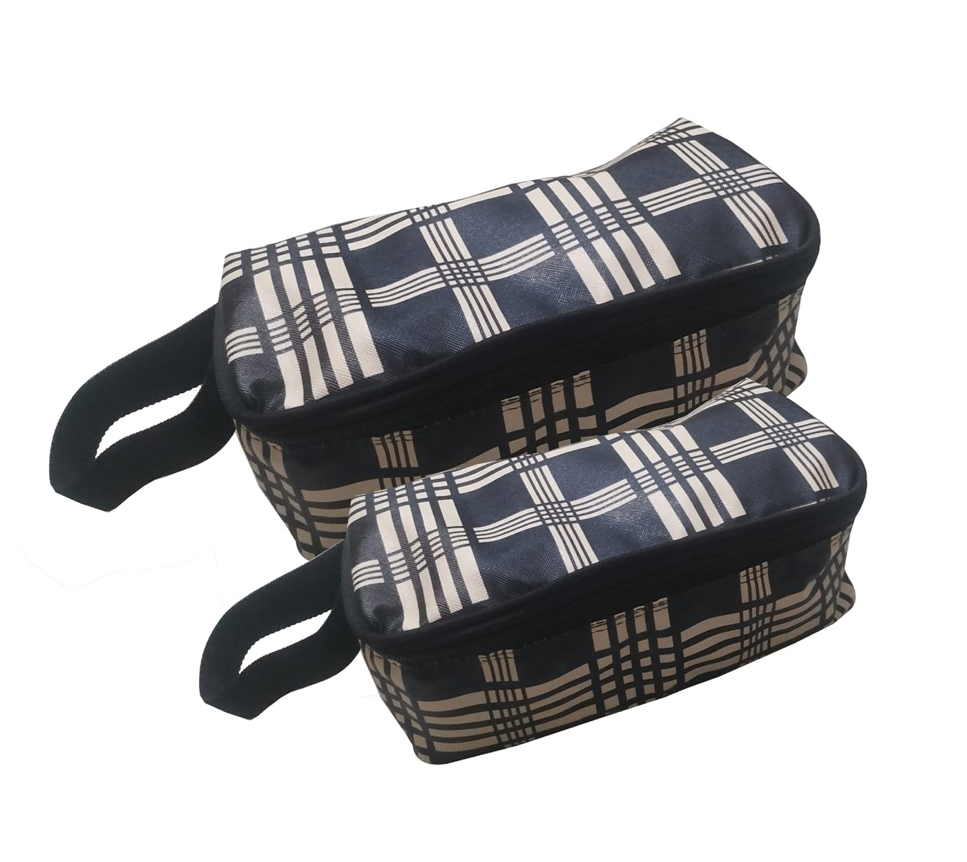Multipurpose Travel Organizer - Waterproof Toiletry & Makeup Bag with Zipper, Perfect for Shaving Kit, Cosmetic Storage, Stationery Case (Black, 24