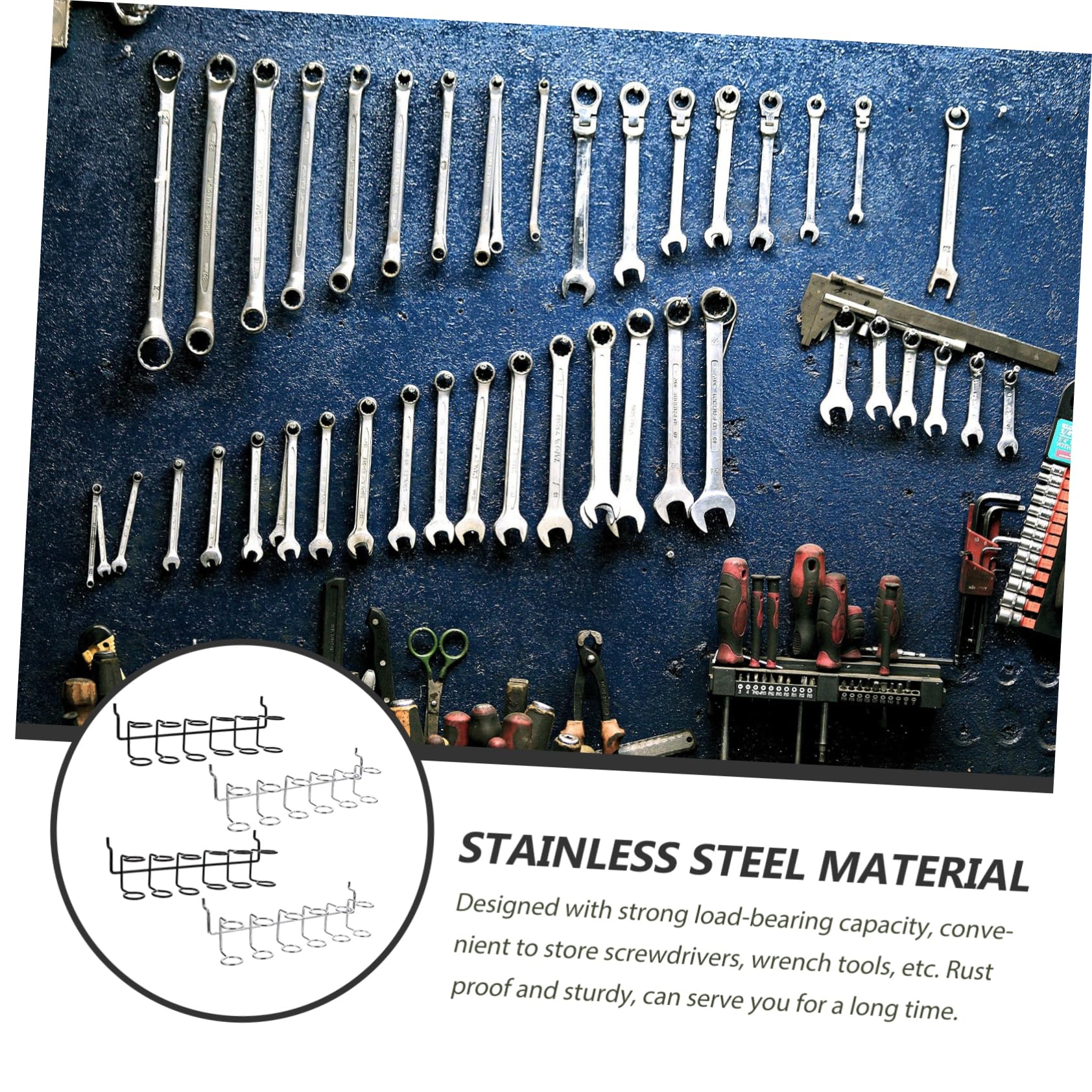 Alipis 4-Piece Pegboard Screwdriver Holder Set - Metal Wall Mount Tool Organizer for Hand Tools, Clothing Rack & Floating Shelves - Perfect for Garage, Workshop & Home Organization
