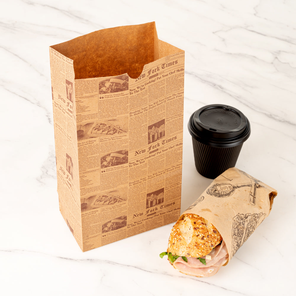 Eco-Friendly Kraft Paper Bags 6lb - 6x3.5x10.75 Inches - 100 Count Bulk Pack - Perfect for Retail Shopping, Gift Wrapping & Party Favors