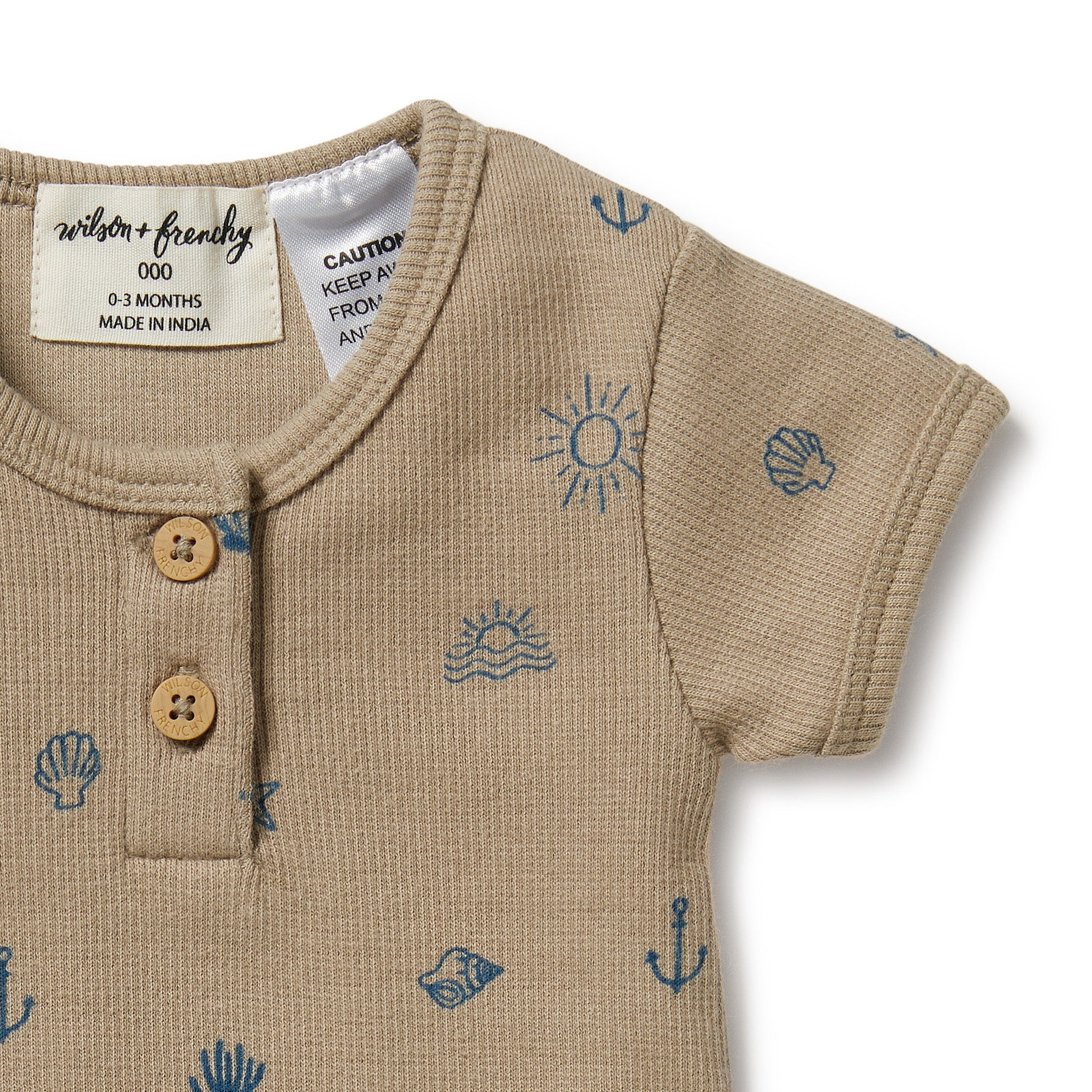 Organic Cotton Henley Bodysuit for Women - Soft Summer T-Shirt with Button Detail | Perfect for Casual Wear, Layering & Maternity Outfits