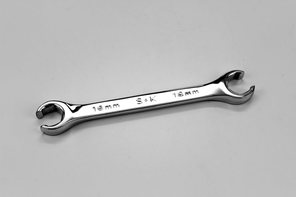 16mm x 18mm Chrome Plated Metric Flare Nut Wrench Set - Perfect for Automotive Brake Lines, Fuel Lines & Hydraulic Fittings