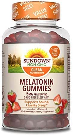 Premium Sundown Melatonin 5mg Sleep Aid Supplement - 150 Tablets (Pack of 2) | Natural Sleep Support for Adults, Jet Lag & Insomnia Relief | Non-Habit Forming, Gluten & Dairy Free