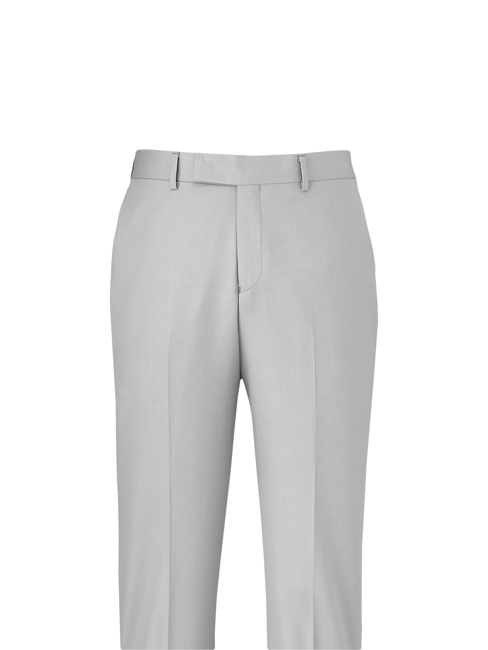 Premium Wool Gabardine Dress Pants for Men - Light Grey Slim Fit Office & Business Casual Trousers for Work, Weddings & Formal Events