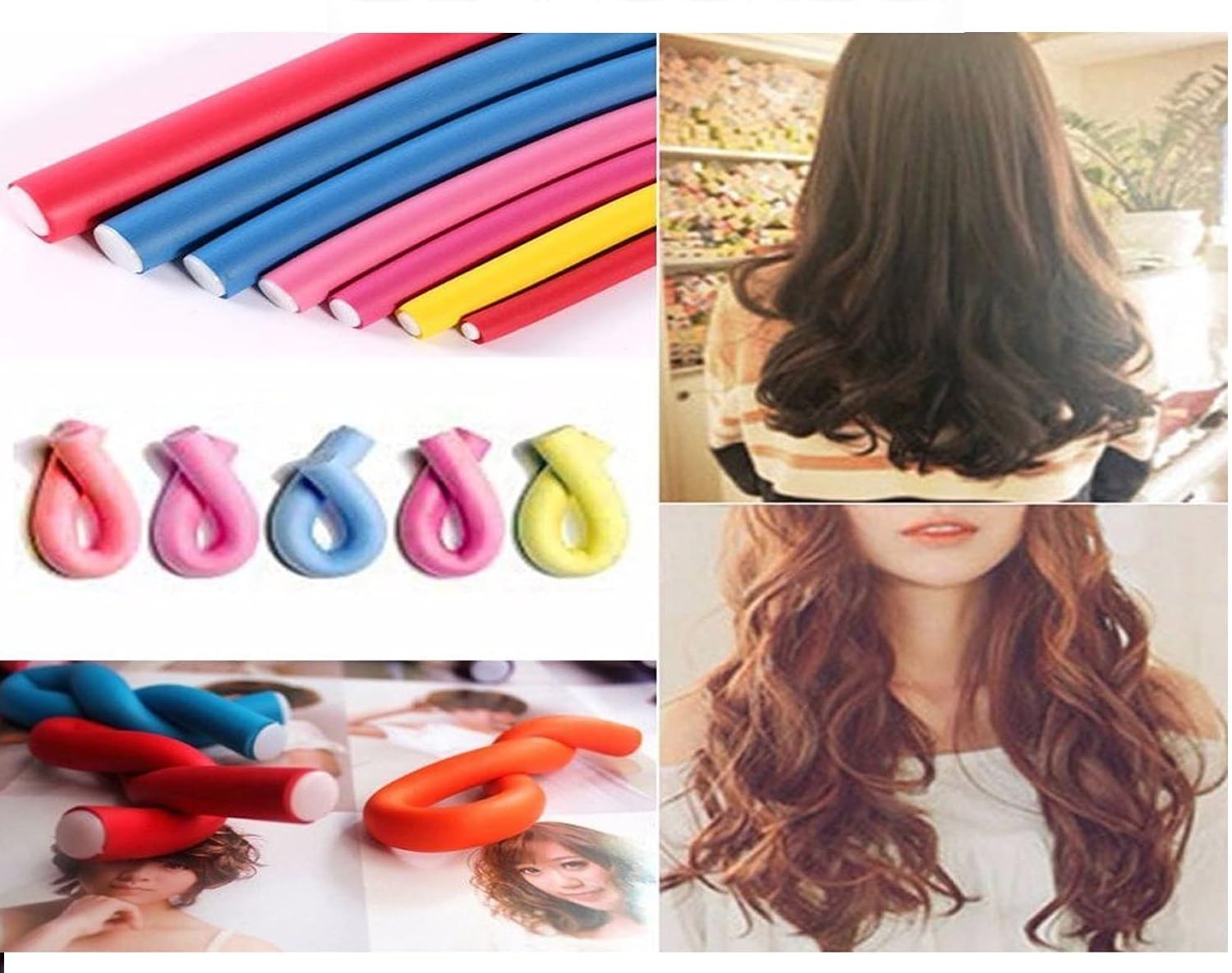 Professional Hair Roller Curler for Women - Blue, Heatless Hair Curling Set for Long & Short Hair - Perfect for Home, Salon, Parties & Special Occasions