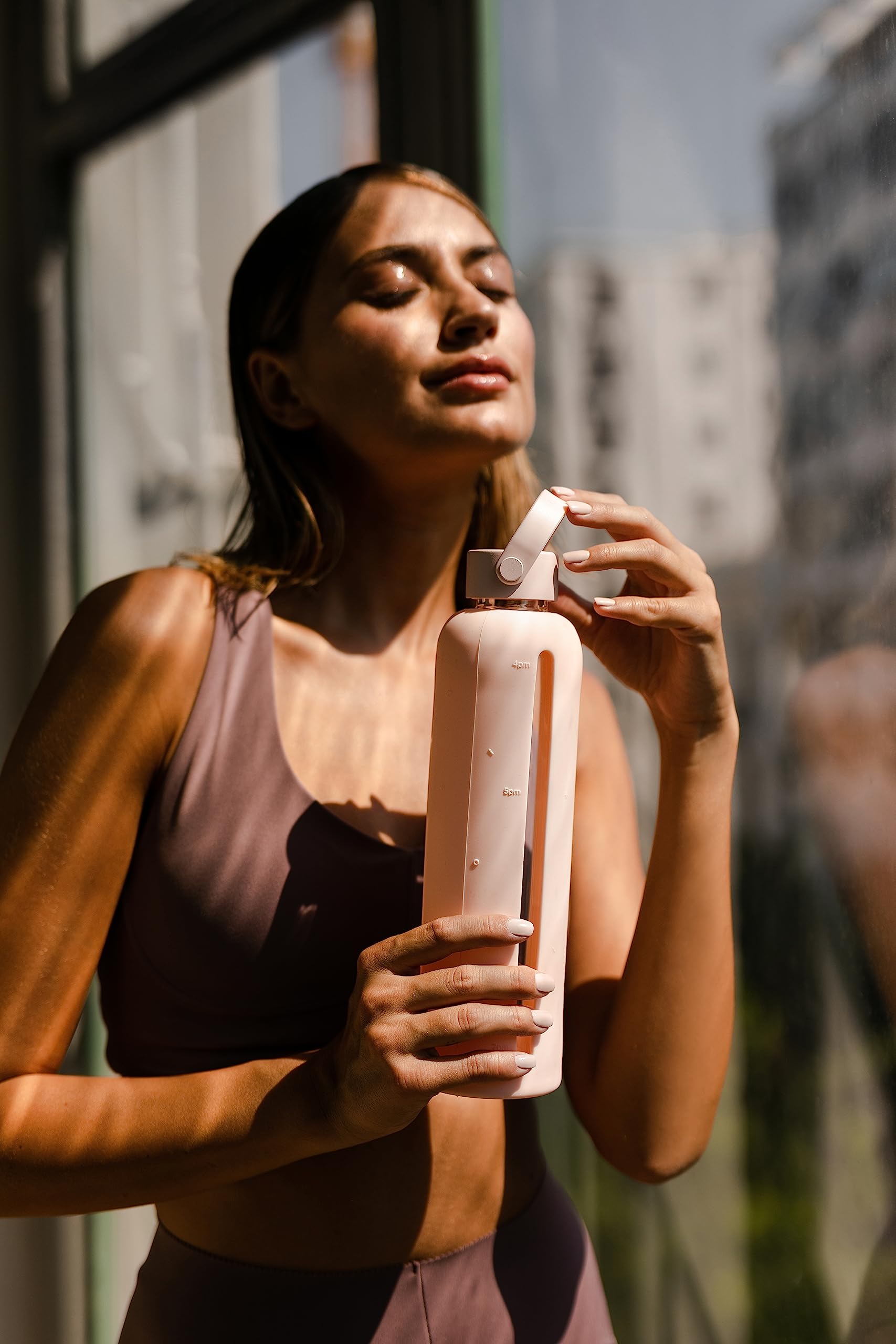 Premium Glass Water Bottle with Silicone Sleeve - BPA Free, Leak Proof, Eco-Friendly Reusable Bottle for Gym, Office, Hiking & Travel