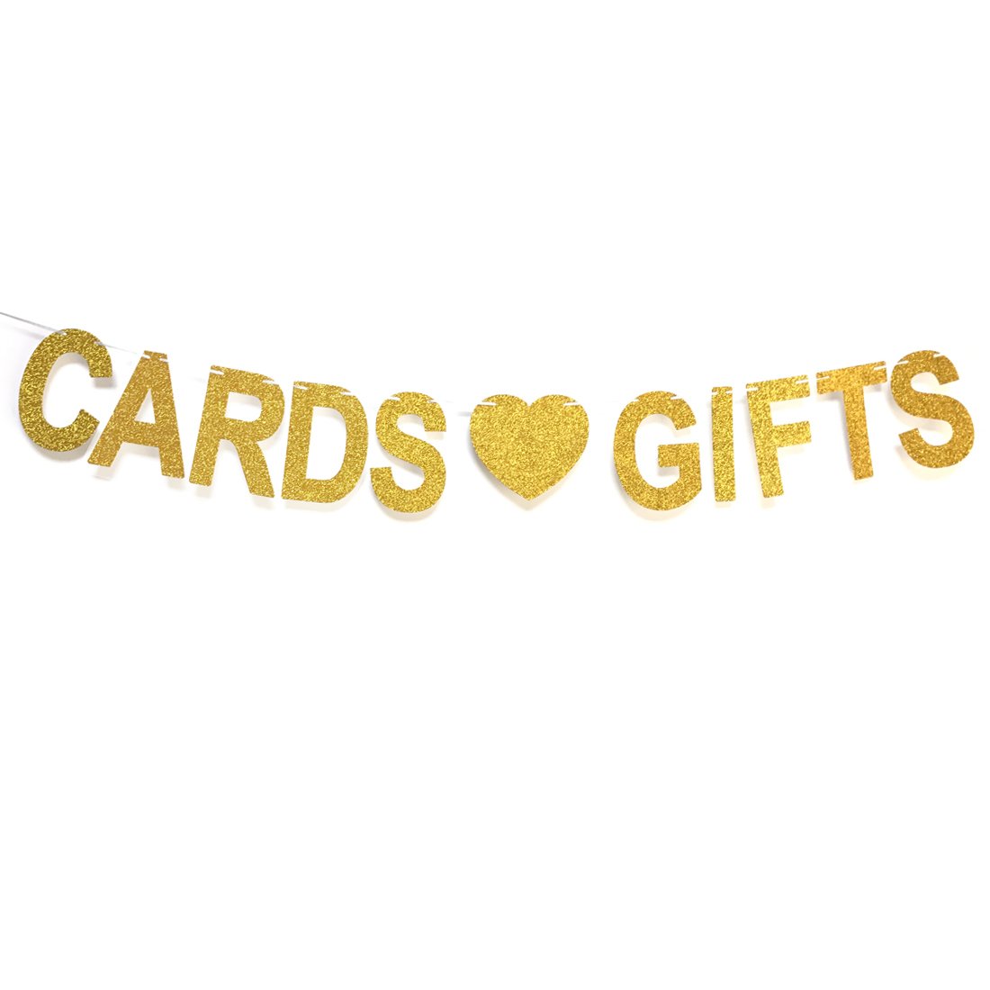 Gold Glitter Letters Hanging Bunting - Premium Wedding Decor, Bachelorette Party & Bridal Shower Supplies | Elegant Birthday Party Photo Backdrop | Perfect for DIY Events, Baby Showers & Anniversary Celebrations