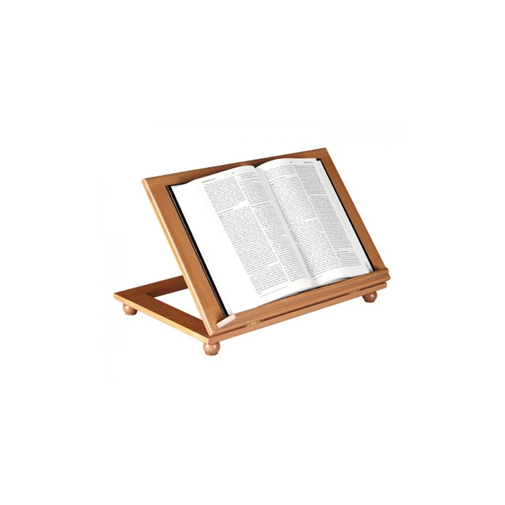 Adjustable Bible Stand - Premium Pecan Wood Book Holder for Home, Church & Study - Perfect for Reading, Worship & Bible Study