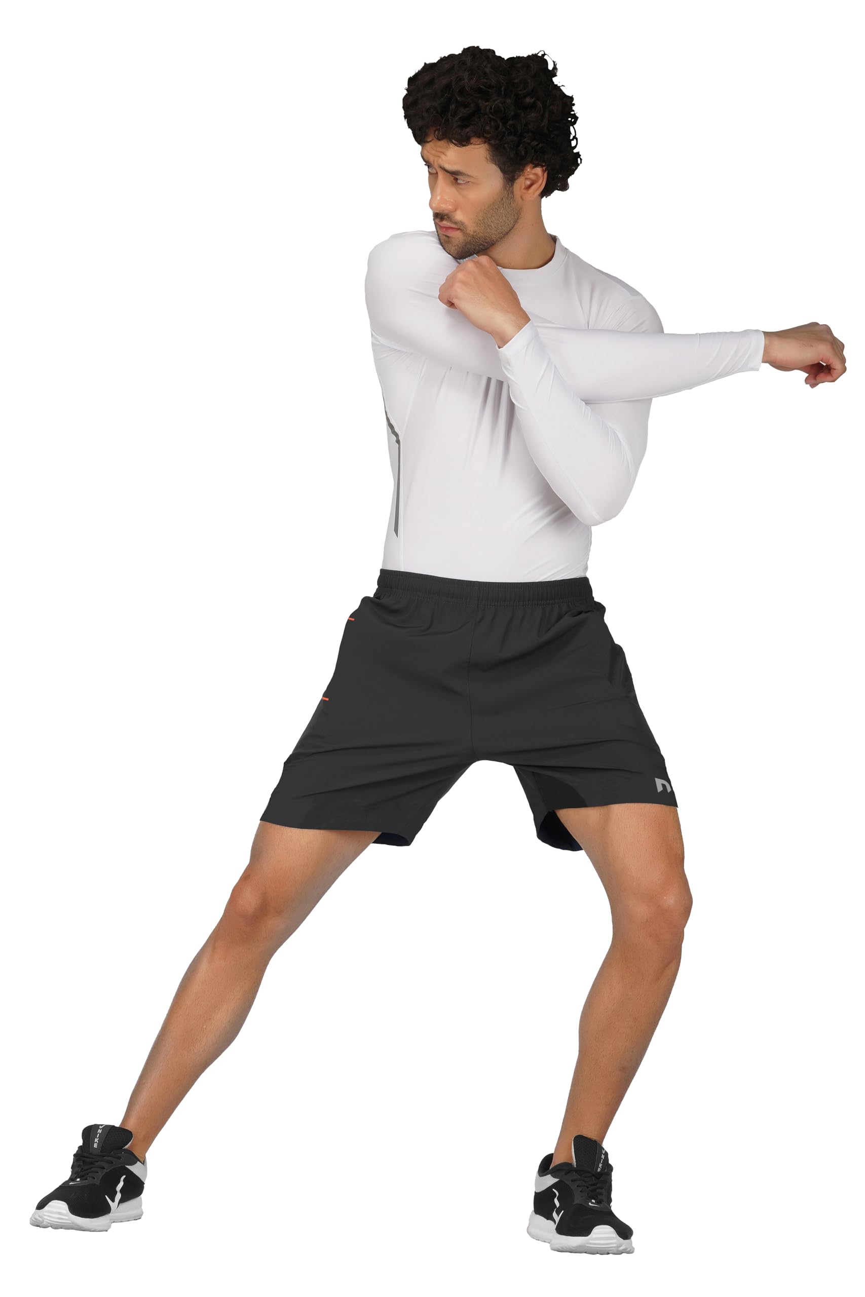 NEVER LOSE Men's Quick-Dry Polyester Yoga & Running Shorts with Pockets - Lightweight Gym Workout Shorts for Summer Sports & Active Lifestyle