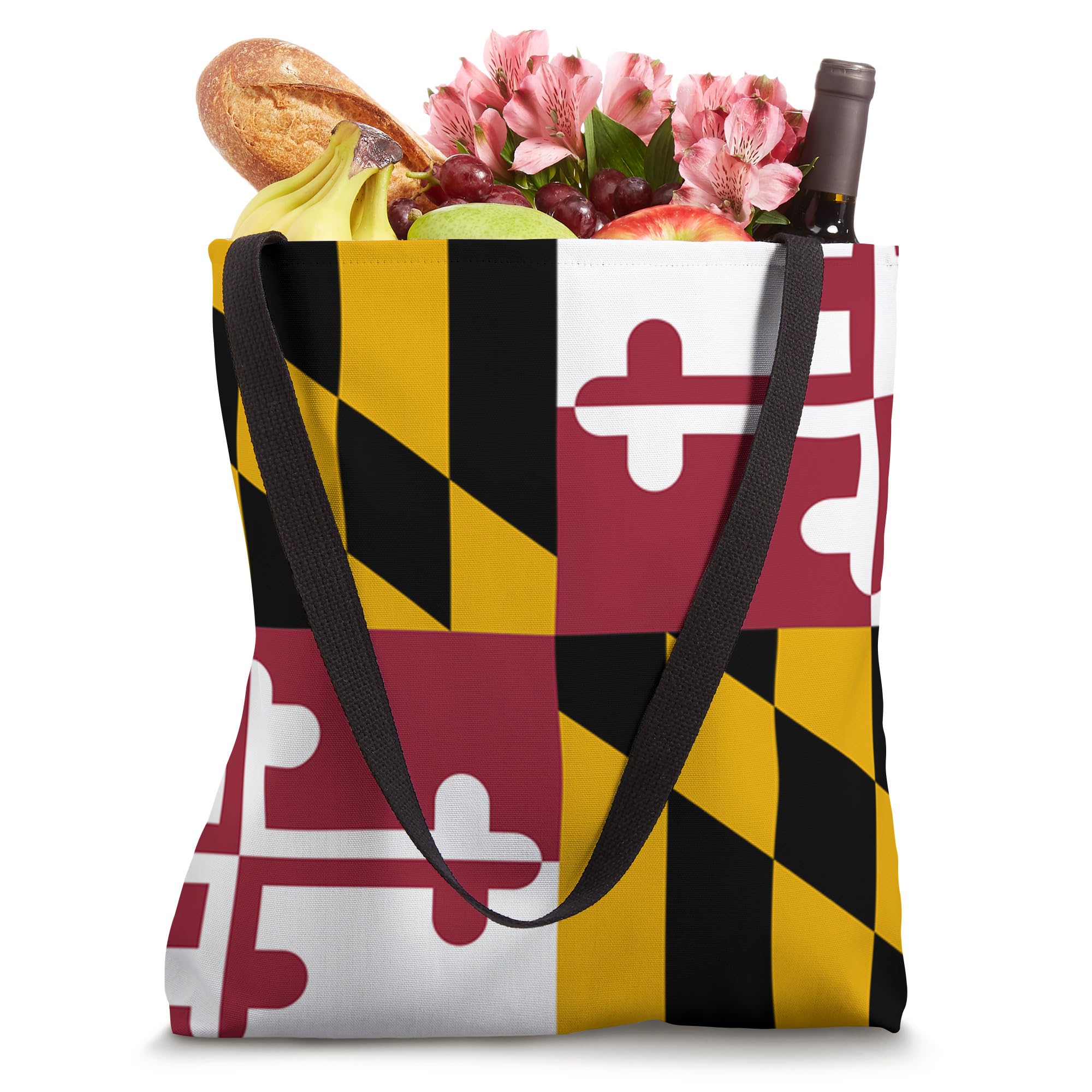 Maryland Flag Tote Bag - Durable & Stylish Marylander Home Shopping Bag for Groceries, Beach Trips & Everyday Use