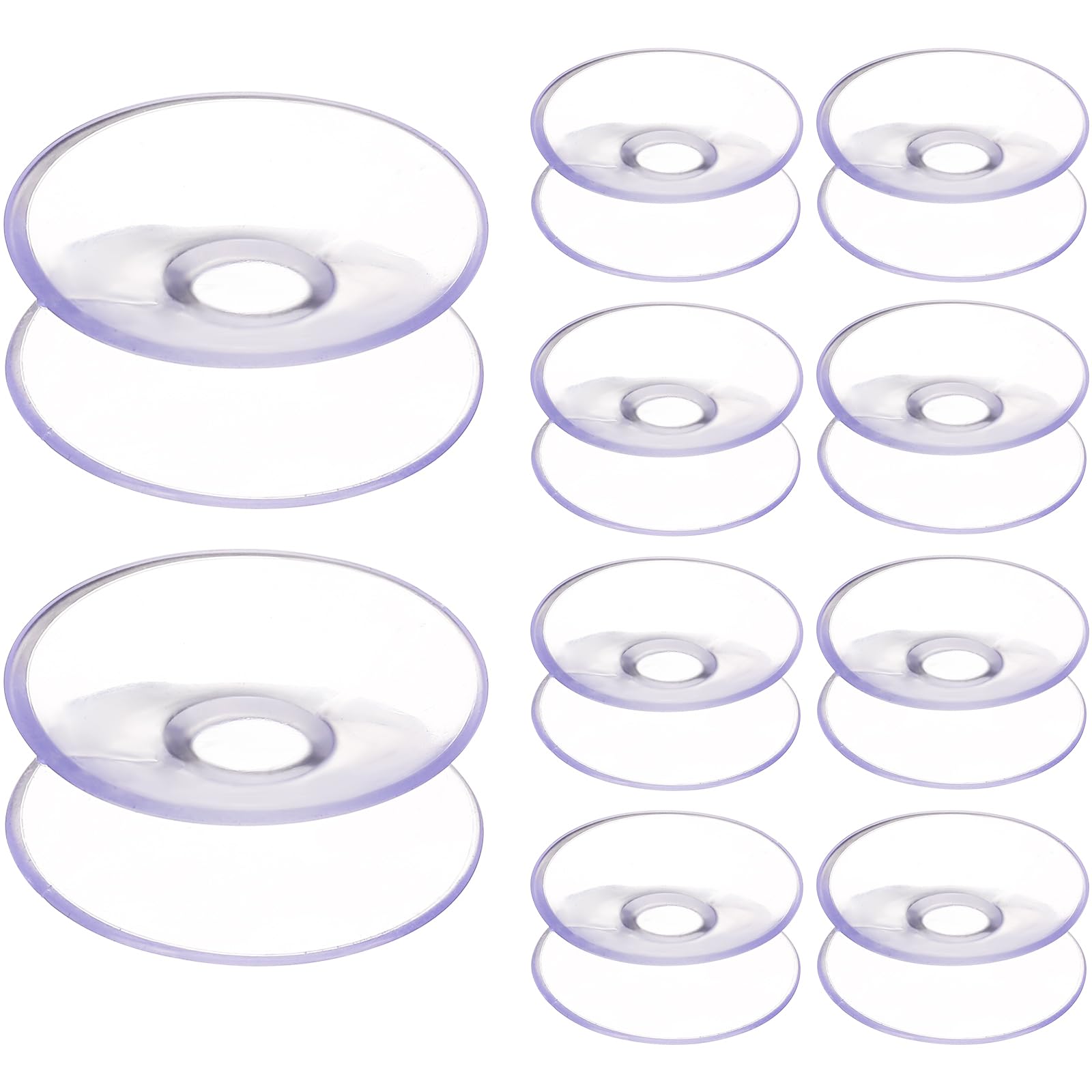 Alipis 10-Pack Heavy Duty Clear PVC Plastic Suction Cups - Non-Slip Shims & Bumpers for Glass, Bathroom Hooks, Table Mats - Perfect for Home, Office & Kitchen Organization