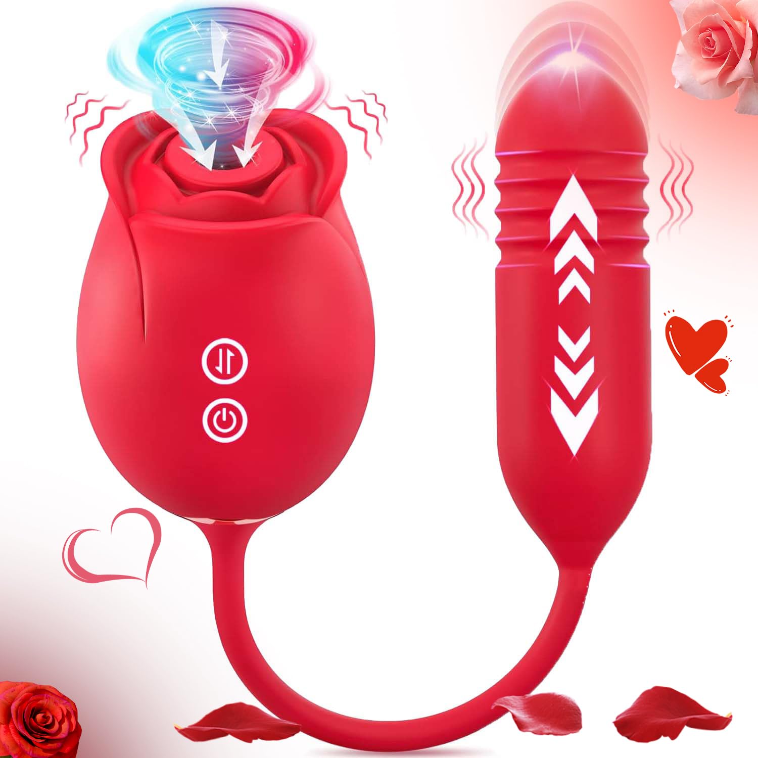 2024 New Rose Toy for Women - 9 Speed Waterproof Automatic Electric Adult Pleasure Machine, Quiet Vibrating Gift for Her - Perfect for Solo Play, Couples Fun & Relaxation